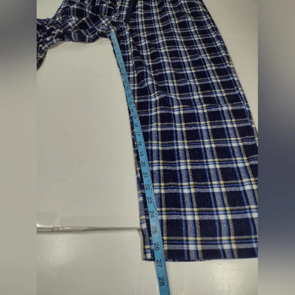 Izod Men's Blue Plaid Flannel Lounge Pants Size (L)